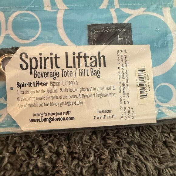 Bungalow Scout Beverage Totes Wine Gift Bags Spirit Liftah - Picture 4 of 6